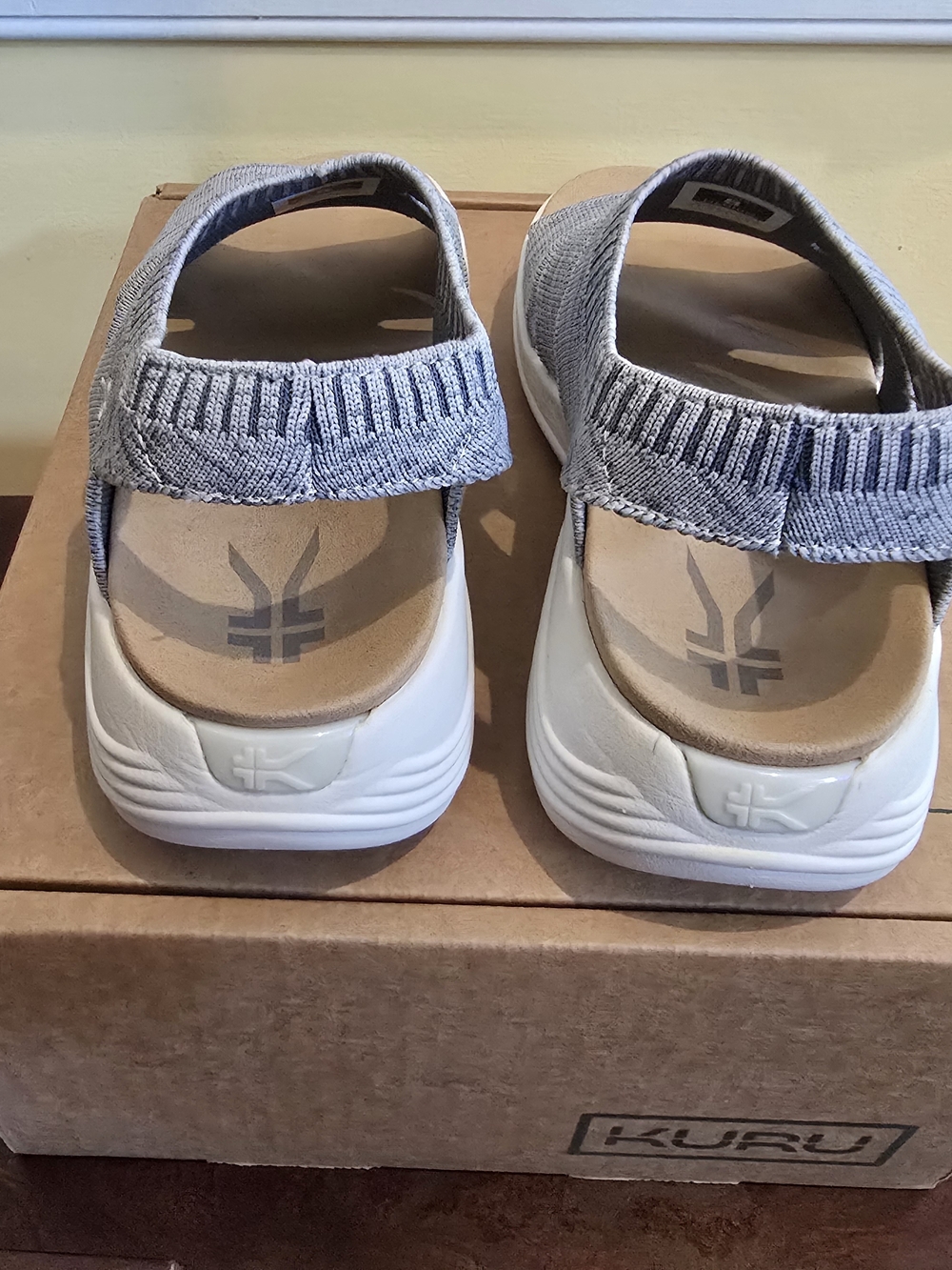 NIB KURU Coda Muse Knot Women's Blue/Grey Knit Slip-On Sandal - Picture 4 of 6